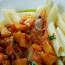 Menù di Natale – Penne di Kamut con zucca e mazzancolle